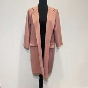 Boohoo Pink Long Line Blazer